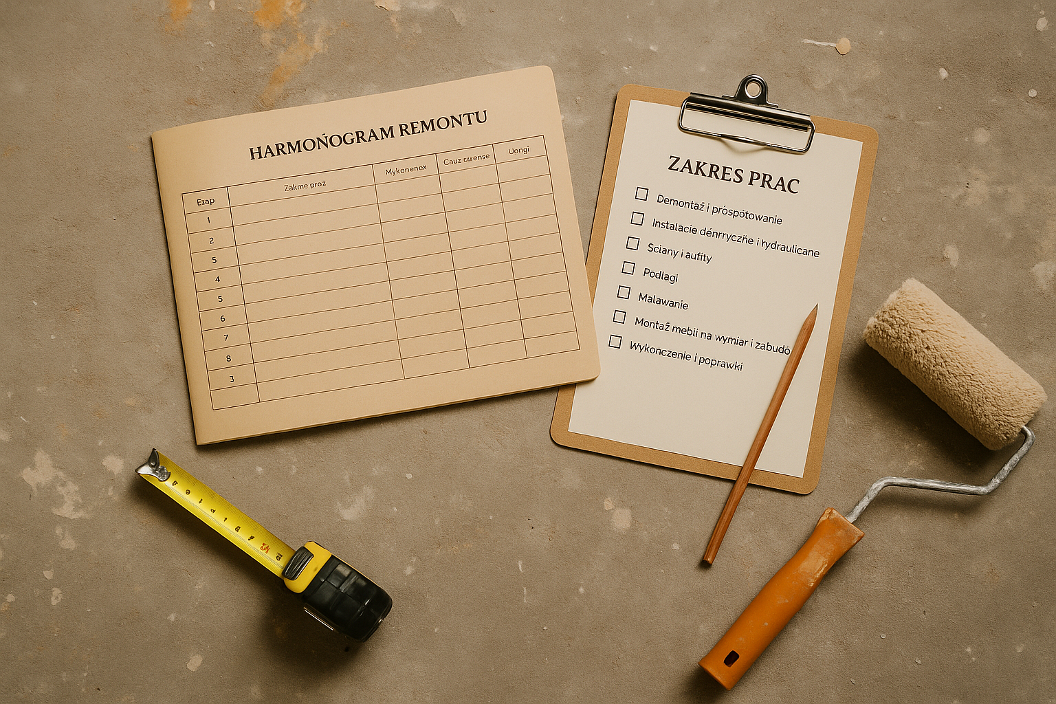 Harmonogram remontu: jak ustalić realny plan prac